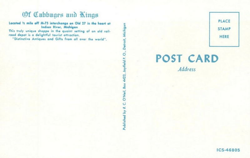 The Station @ 310 (Of Cabbages and Kings Gift Shop) - Vintage Postcard (newer photo)